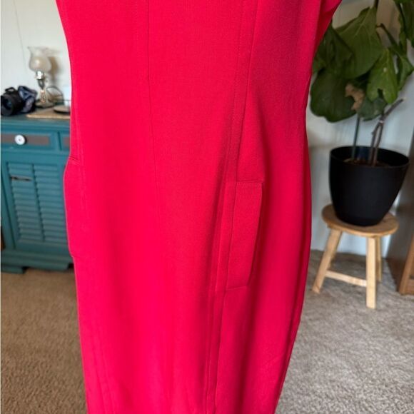 Liz Claiborne Vibrant Red Midi Dress - Picture 3 of 10